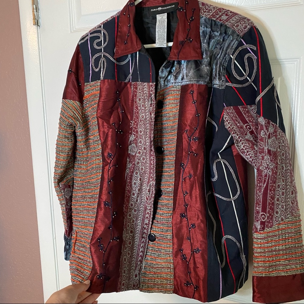 Abstract Pattern Block Button Down Top - image 4